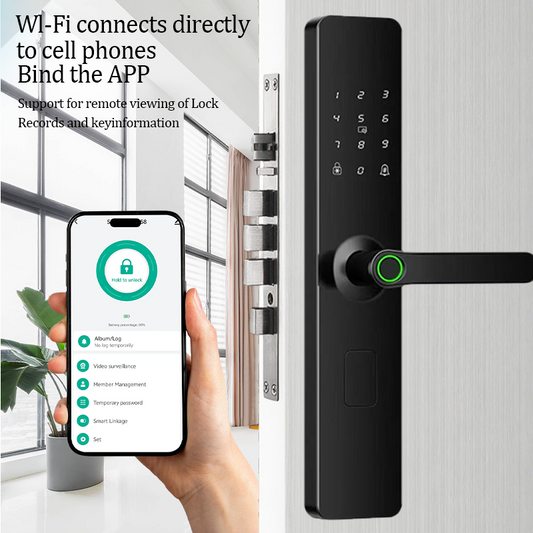 Automatic Electronic Digital Lock Inteligente Wifi App Fingerprint Card Smart Door