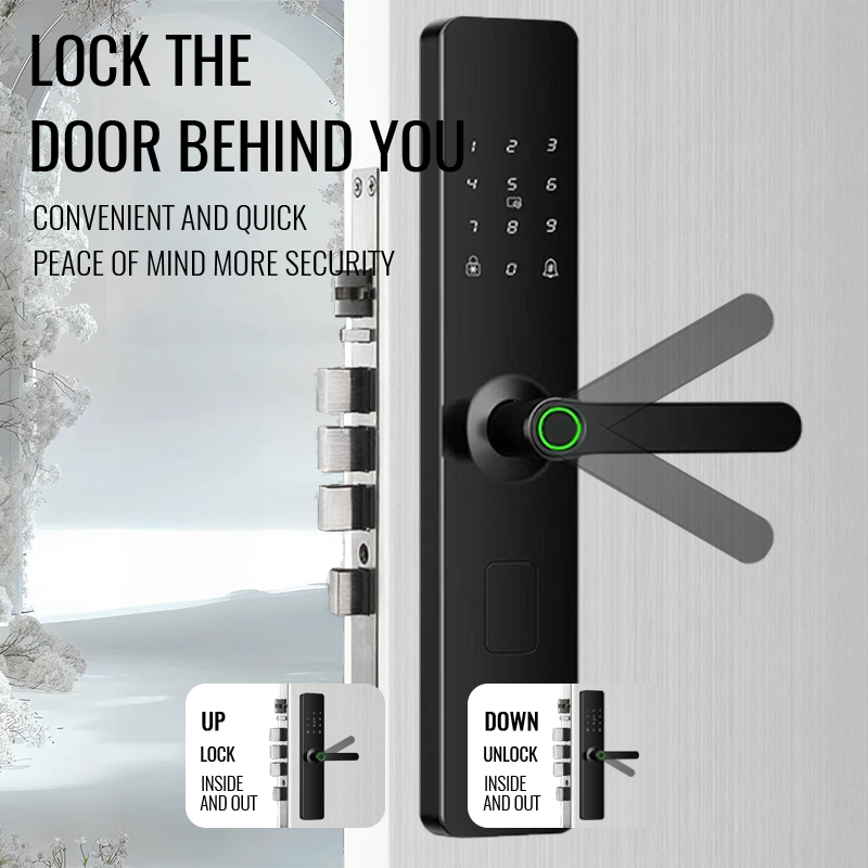 Automatic Electronic Digital Lock Inteligente Wifi App Fingerprint Card Smart Door