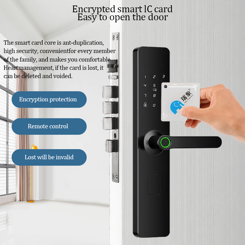 Automatic Electronic Digital Lock Inteligente Wifi App Fingerprint Card Smart Door