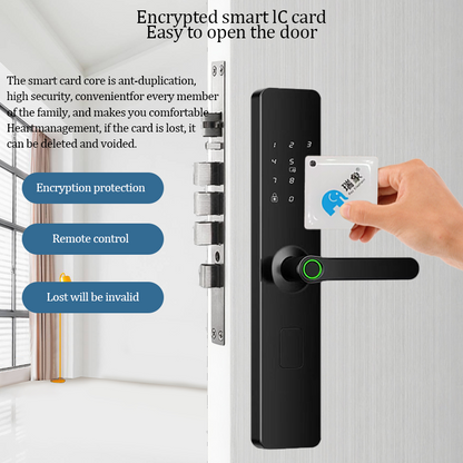 Automatic Electronic Digital Lock Inteligente Wifi App Fingerprint Card Smart Door