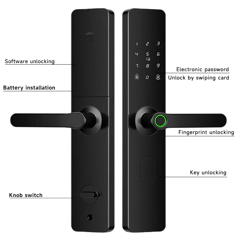 Automatic Electronic Digital Lock Inteligente Wifi App Fingerprint Card Smart Door
