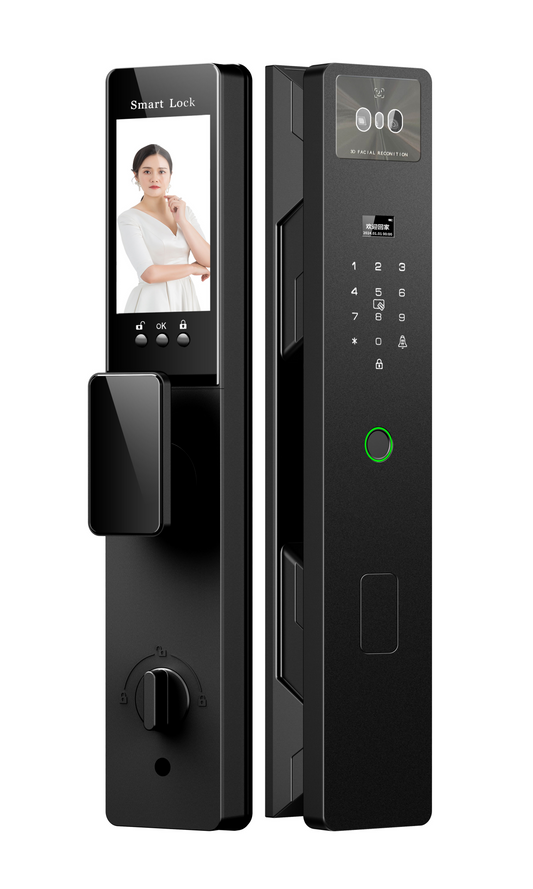 RL-01 Smart 3D Face & Palm Vein Door Lock | 4.5" Display, Real-Time Monitor & App Control