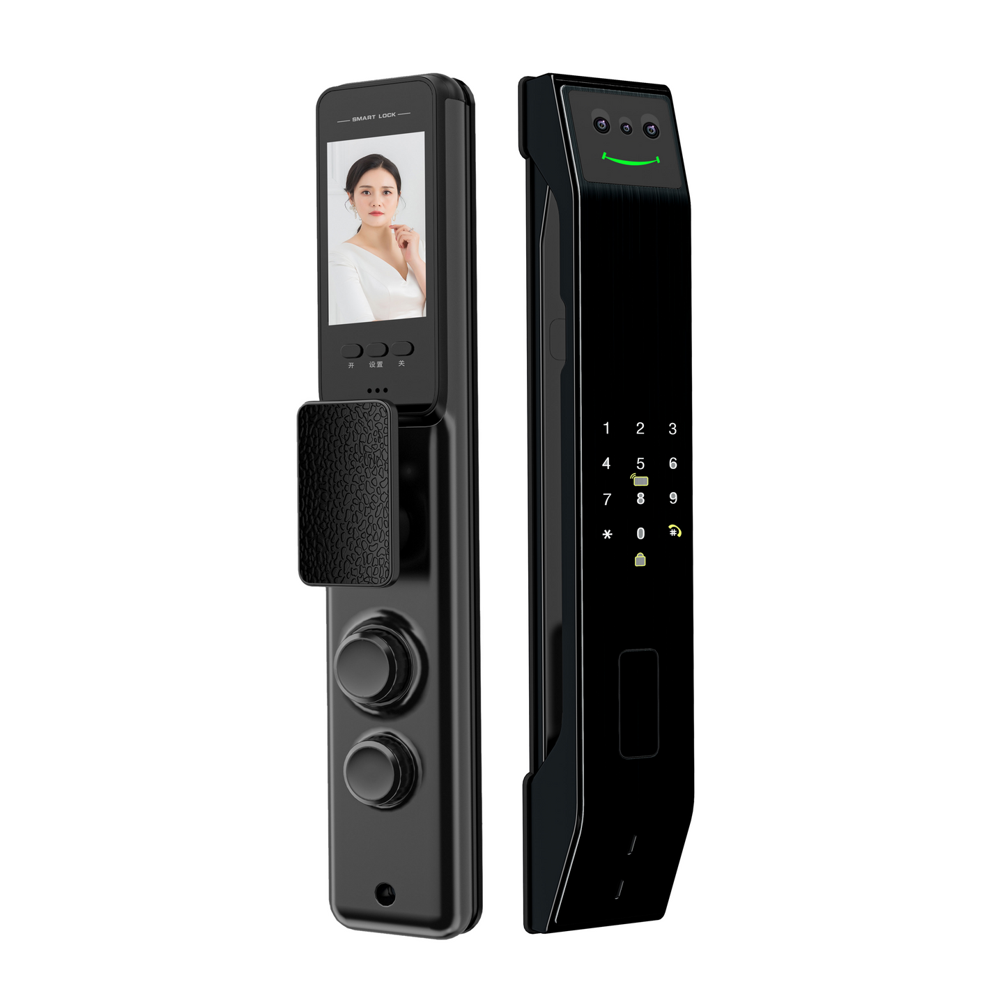 ZM-02 Smart 3D Face & Finger Vein Recognition Door Lock | Remote App Control & Video Intercom