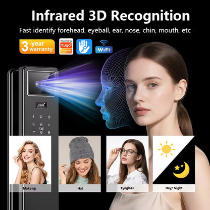 Biometric Smart Lock – 3D Face & Palm Recognition Security Door Lock